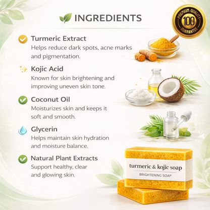MDY 🔥 Powerful 🌿 Natura Tan Removal Formula —  Turmeric & Kojic Brightening Soap