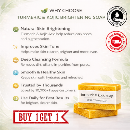 MDY 🔥 Powerful 🌿 Natura Tan Removal Formula —  Turmeric & Kojic Brightening Soap