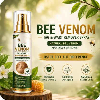 MDY Bee Venom Tag & Wart Remover Spray - Remove Skin Tags & Warts Without Pain – Get Smooth Looking Skin Again