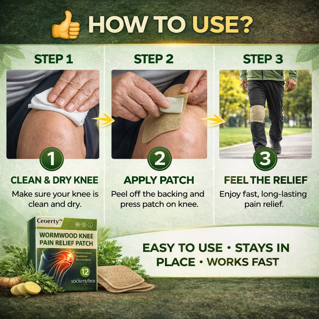 MDY Instant Knee Pain Relief Patch – Herbal Wormwood Formula