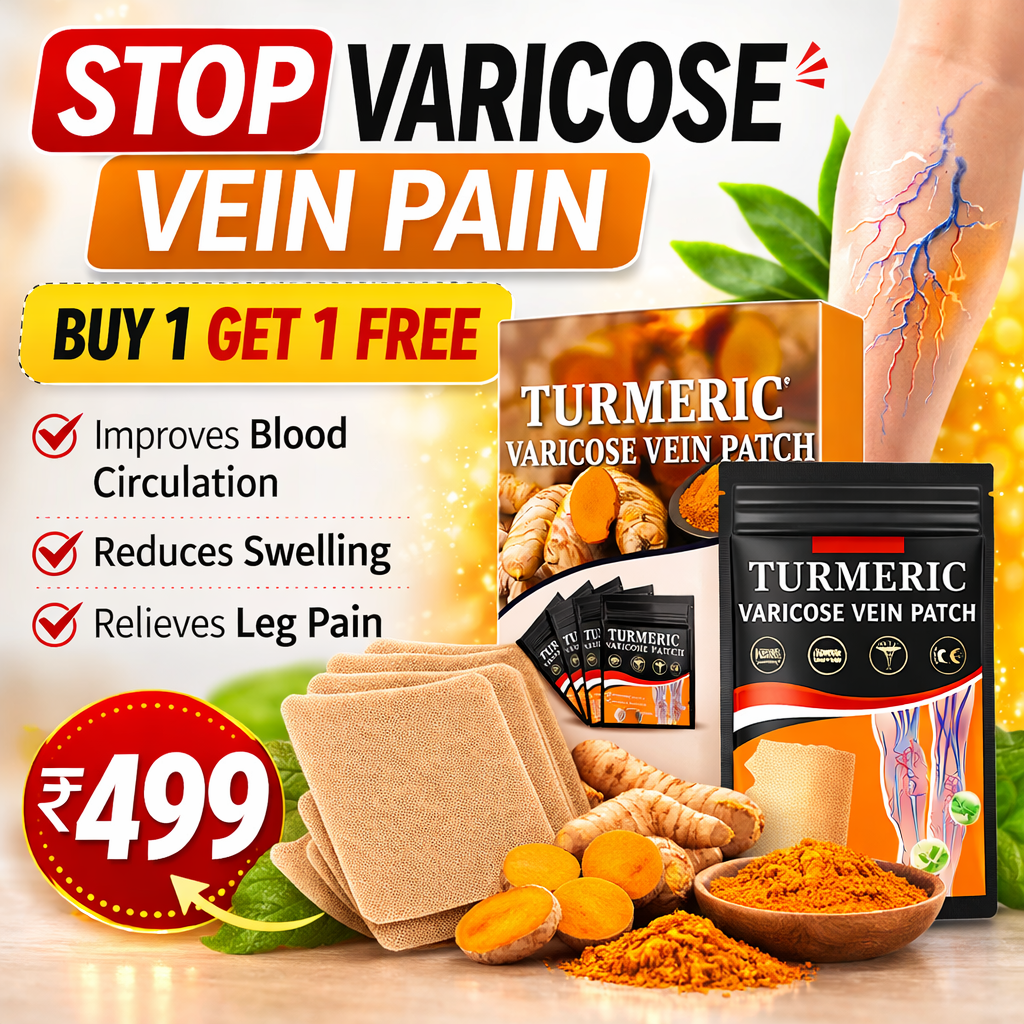 MDY 🦵 Tired of visible veins and leg discomfort ?  Turmeric Varicose Vein Patch Today