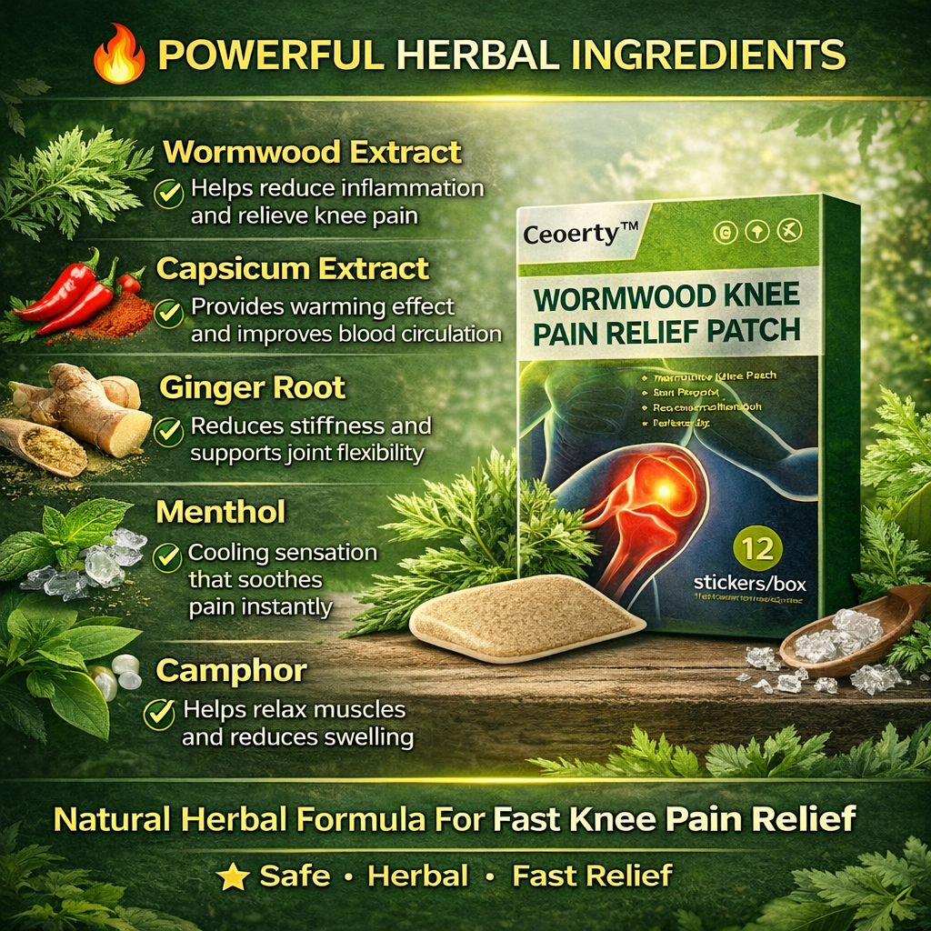 MDY Instant Knee Pain Relief Patch – Herbal Wormwood Formula