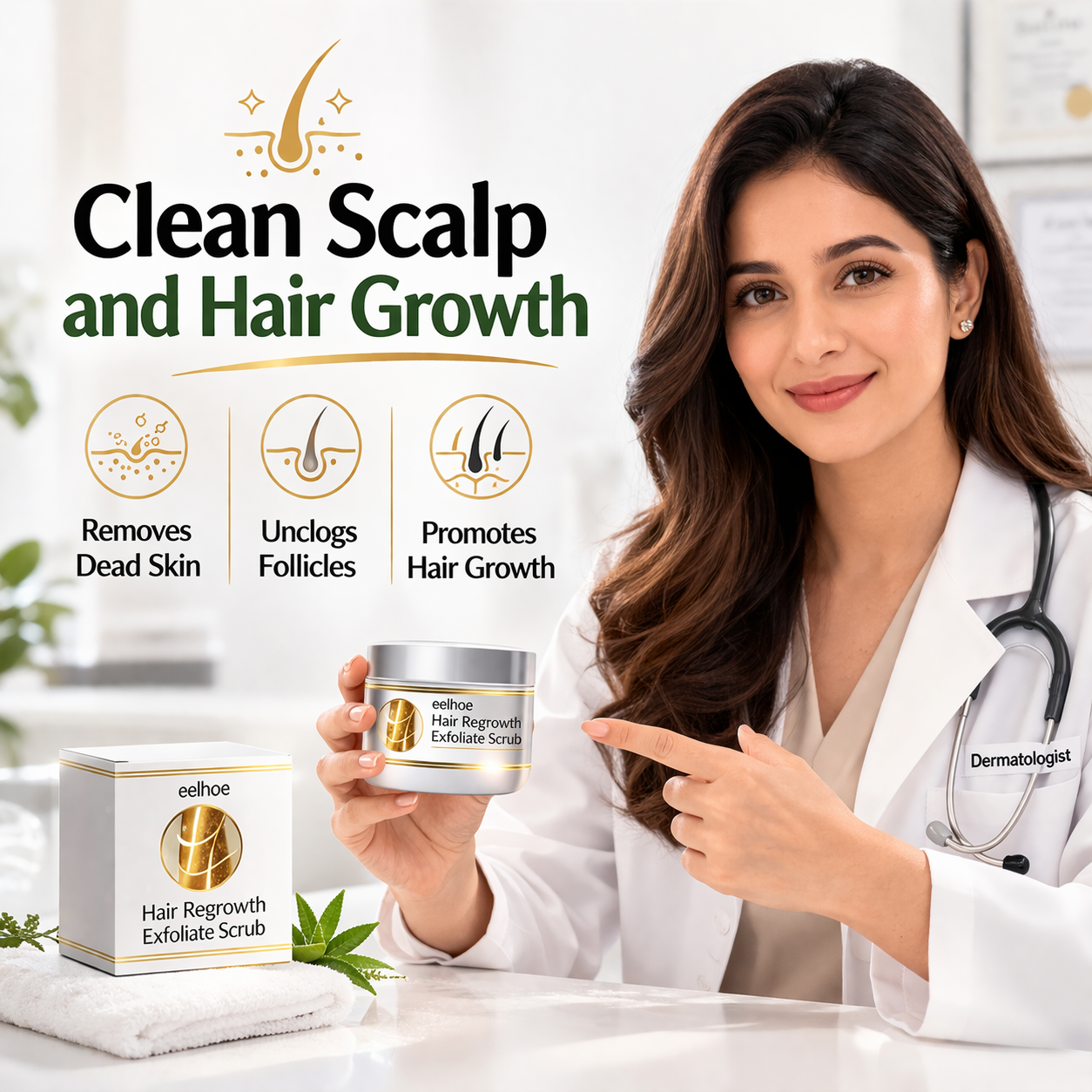 Hair Regrowth Exfoliate Scrub by Eelhoe