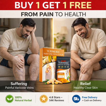 MDY 🦵 Tired of visible veins and leg discomfort ?  Turmeric Varicose Vein Patch Today