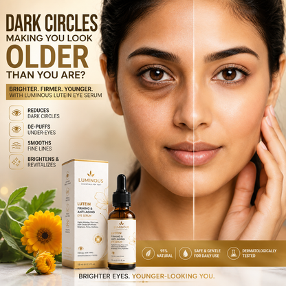 ✨ Tired of Dark Circles and Under-Eye Wrinkles?  Luminous Lutein Eye Serum — See Visible Results in Just few Days!