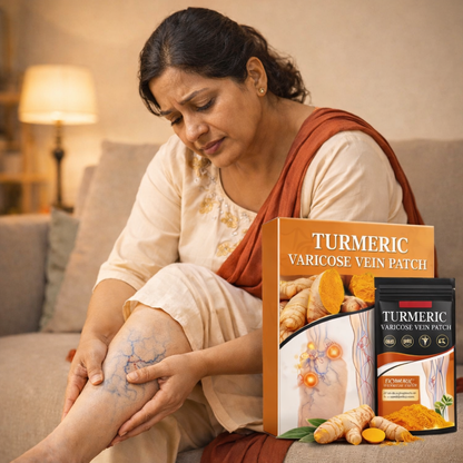 MDY 🦵 Tired of visible veins and leg discomfort ?  Turmeric Varicose Vein Patch Today