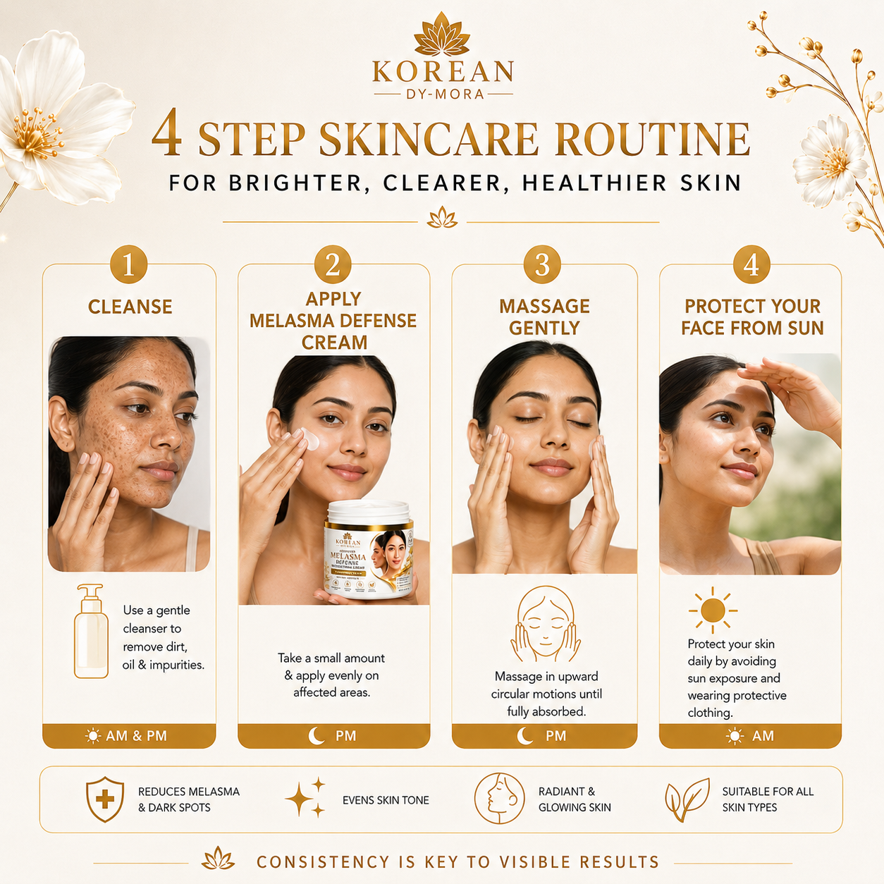 MDY Korean Advanced Melasma Defense Cream — See Visible Brightening in 4–8 Weeks